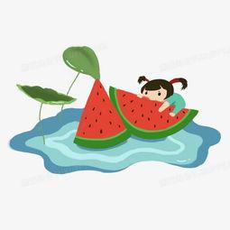 夏天吃瓜卡通头像
